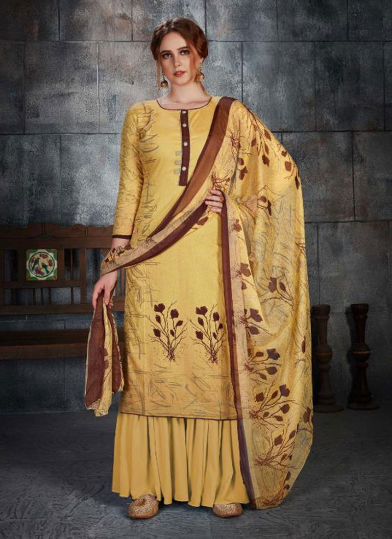 Jennifer Pure Cambric Designer Printed Party Wear Plazzo Suit Collection 189-001-008